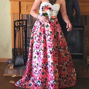 Two piece prom dress